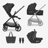 Carrito de bebé 3en1 con capazo Mia Negro