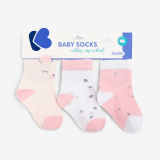 Calcetines de bebé con orejas 3D Bear with me Rosa 6-12m
