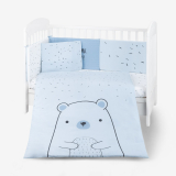 Bedding set 6pcs 70/140 Bear with me Blue