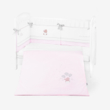 Bedding set with embroidery 2pcs EU Style 60/120 Dream Big Pink