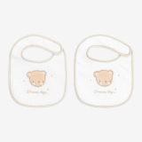 Set de 2 baberos rizo+pique Dream Big Beige