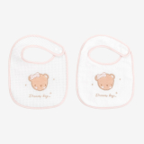Set de 2 baberos rizo+pique Dream Big Rosa