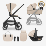 Carrito de bebé 3en1 con capazo Modena Beige