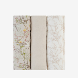 Juego de pañales de muselina 3 uds 100x100 cm Secret Garden Beige