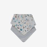 Juego de babero de muselina 2 uds Dreamy Fields Gris