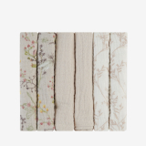 Juego de 6 paños de muselina 30x30 cm Secret Garden Beige