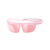 Cuenco de dos compartimentos con cuchara Tasty Rosa