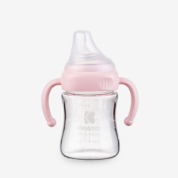 Biberón de cristal Rosa