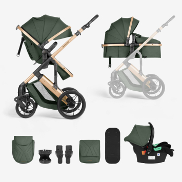 Carrito de bebé 3en1 asiento transf. Darling Verde Militar 2024