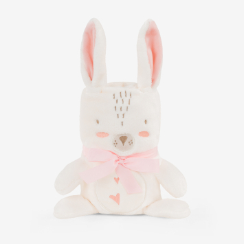 Manta de regalo con bordado 3D Rabbits in Love
