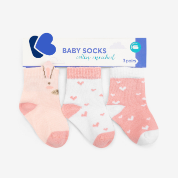 Calcetines de bebé con orejas 3D Rabbits in Love 6-12m