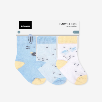 Calcetines de bebé con orejas 3D Stripy Friends 0-6m