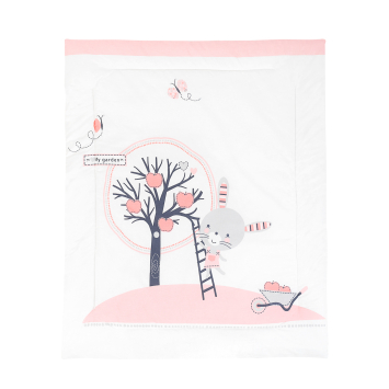 Quilted cotton ranforce blanket 90/110cm Pink Bunny