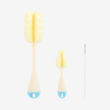 Cepillo para biberones set 3 uds Azul