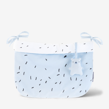 Cesta de pañales con lazos Bear with me Azul