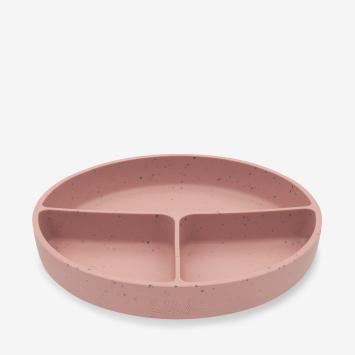 Plato dividido con base de succión Platinum Silicone Blush