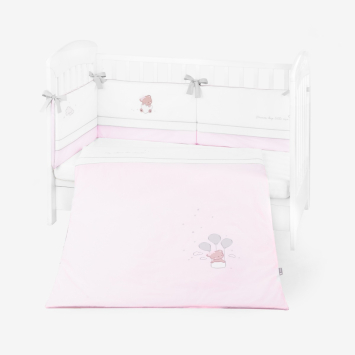 Juego de cama bordado 2 piezas EU Style 60/120 Dream Big Rosa