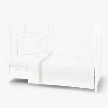 Juego de cama bordado 3 piezas EU Style 60/120 Dream Big Beige