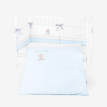 Juego de cama bordado 2 piezas EU Style 60/120 Dream Big Azul