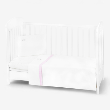 Juego de cama bordado 3 piezas EU Style 60/120 Dream Big Rosa
