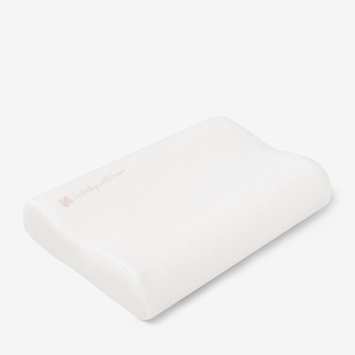 Almohada ergonómica ventilada de espuma viscoelástica Airknit Blanco