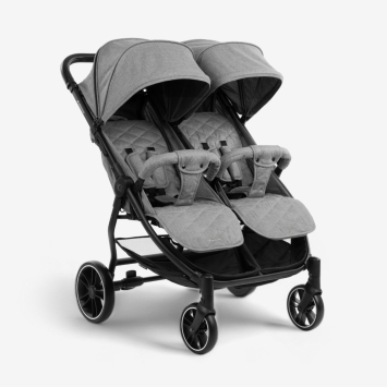 Carrito gemelar Happy 2 Gris Claro 2023