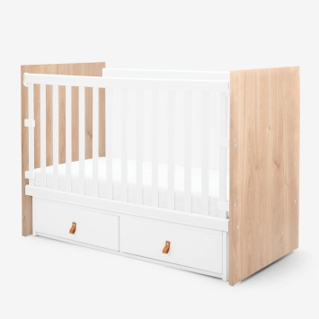 Cuna de aglomerado con cajones Hollee color Madera