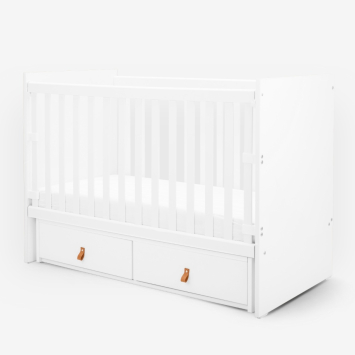 Cuna de aglomerado con cajones Hollee Blanco