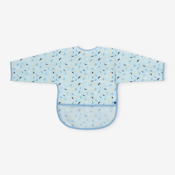 Babero ЕVA de manga larga con recogemigas Arty Azul Pattern