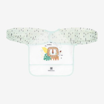 Babero ЕVA de manga larga con recogemigas Savanna Menta