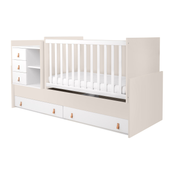 Cuna multifuncional de aglomerado Lorena color Beige