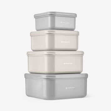 Fiambreras PP 4uds Kitty Cat Gris