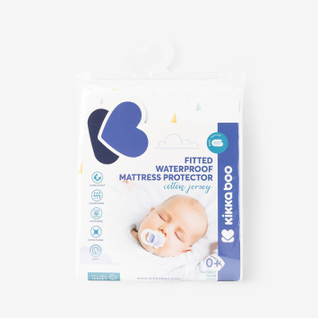 Protector de colchón de jersey de algodón 60/120/15 cm Triangles