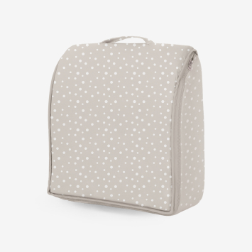 Cama portátil con espuma viscoelástica 2en1 Dots Beige