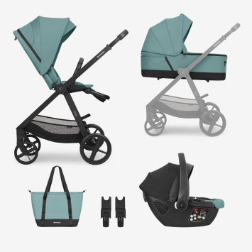 Carrito de bebé 3en1 con capazo Mia Menta