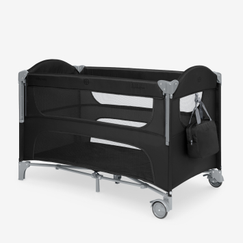 Cuna de bebé de 2 niveles Milky Way Negro 2026