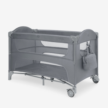 Cuna de bebé de 2 niveles Milky Way Gris 2026