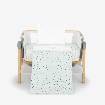 Juego de cama para minicuna 3 piezas Bear with me Menta