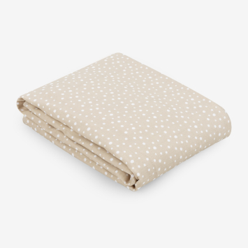 Manta de muselina doble capa 100x100 cm Dots Beige