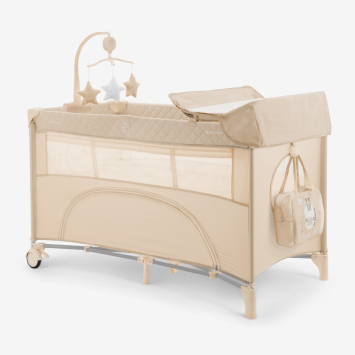 Cuna de viaje 2 niveles Nighty Night Beige