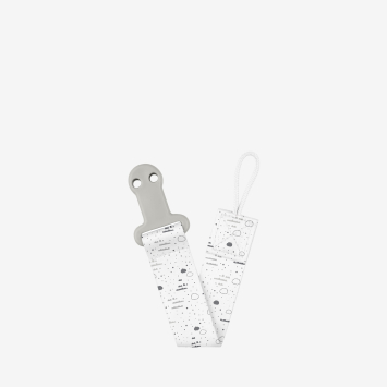 Clip para chupete con cinta Savanna Gris