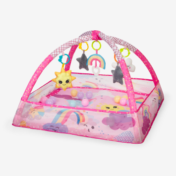 Alfombra de juego con 18 bolas Pink Sky