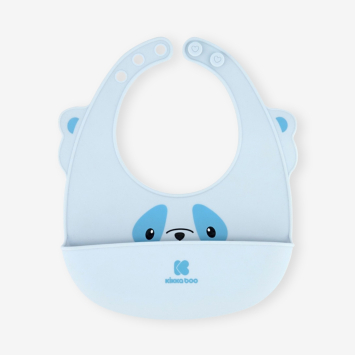 Babero de silicona Azul