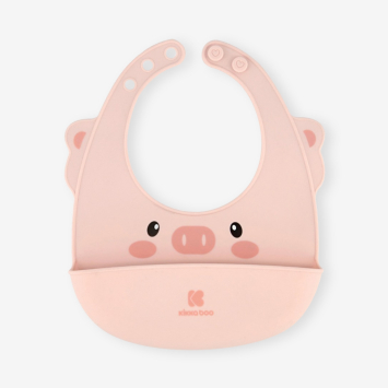 Babero de silicona Rosa