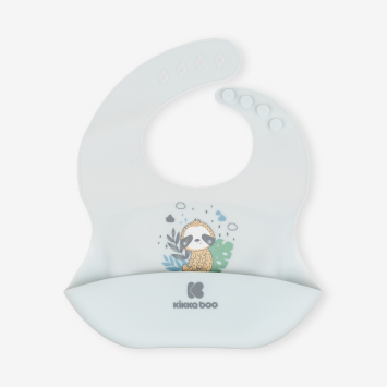 Babero de silicona Savanna Friends Azul