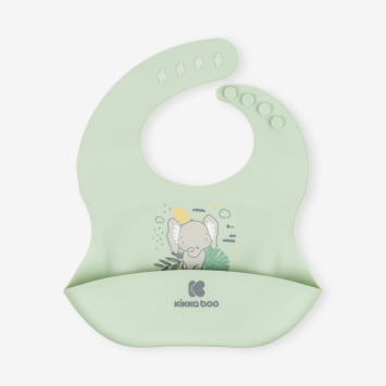 Babero de silicona Savanna Friends Menta