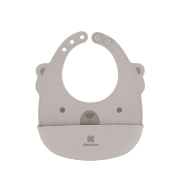 Babero de silicona Beige