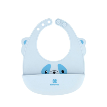 Babero de silicona Azul