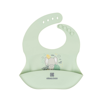 Babero de silicona Savanna Friends Menta