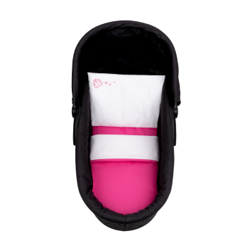 Bedding set for carry cot 6pcs Solid Pink